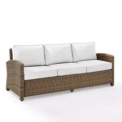 Bren Brown Wicker Sofa with Sunbrella Cushions