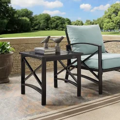 Bronze Metal Dayton Outdoor Side Table