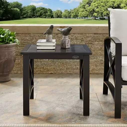 Bronze Metal Dayton Outdoor Side Table