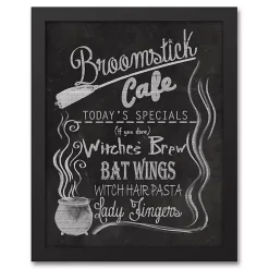 Broomstick Cafe Framed Canvas Art Print