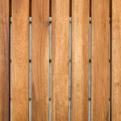 Brown Acacia Wood Outdoor Bench