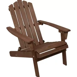 Brown Folding Outdoor Adirondack Chair