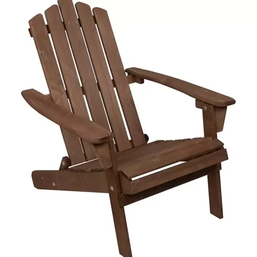 Brown Folding Outdoor Adirondack Chair