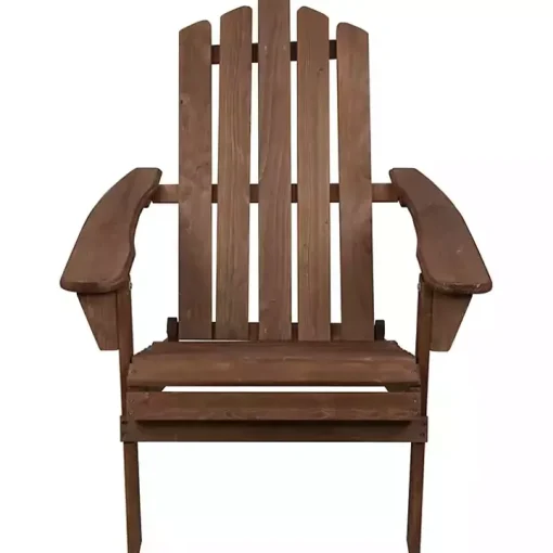 Brown Folding Outdoor Adirondack Chair