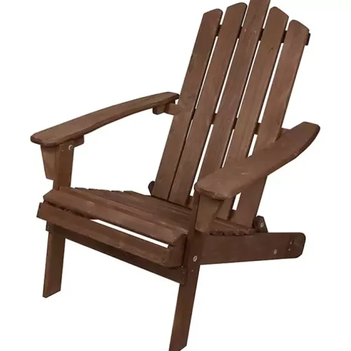 Brown Folding Outdoor Adirondack Chair