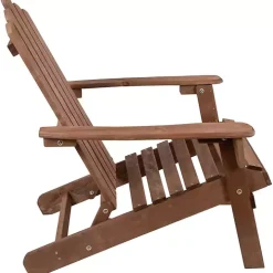 Brown Folding Outdoor Adirondack Chair