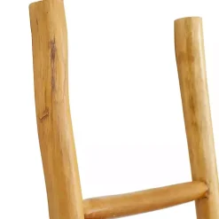 Brown Teak Wood Leaning Ladder