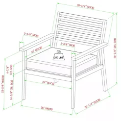 Brown Zane Outdoor Club Chair
