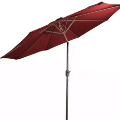 Burgundy Tilt Hand Crank Outdoor Umbrella