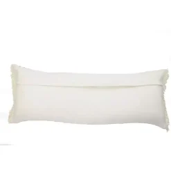 Caramel Coated Lumbar Accent Pillow with Fringe