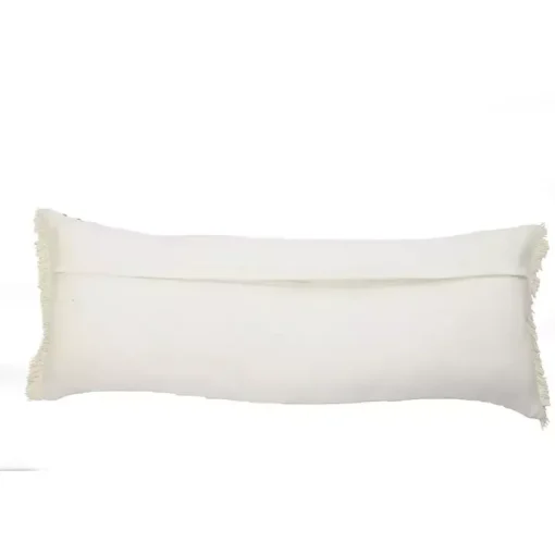 Caramel Coated Lumbar Accent Pillow with Fringe