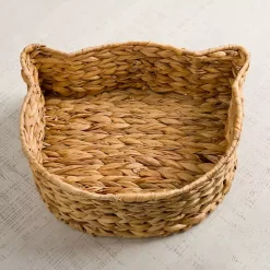 Cat Shaped Natural Hyacinth Basket