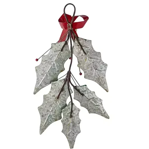 Christmas Holly Swag Iron Wall Decoration