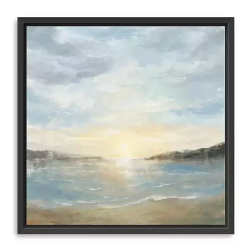 Coastal Sunset Framed Canvas Art Print, 30x30 in.
