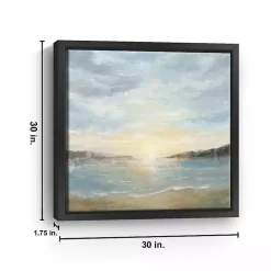 Coastal Sunset Framed Canvas Art Print, 30x30 in.