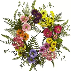Colorful Mixed Floral Wreath