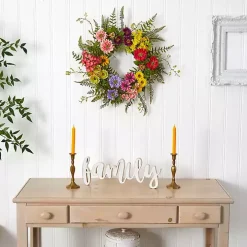Colorful Mixed Floral Wreath