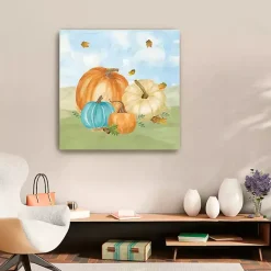 Colorful Pumpkin Patch Canvas Art Print, 30x30 in.