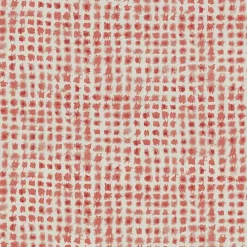 Coral Checkered Outdoor Bench Cushion