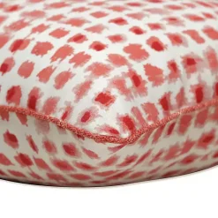 Coral Checkered Outdoor Pillows, Set of 2