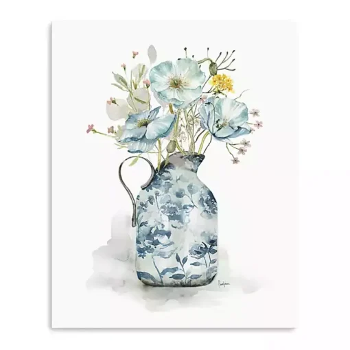 Cottage Garden Blues I Canvas Art Print