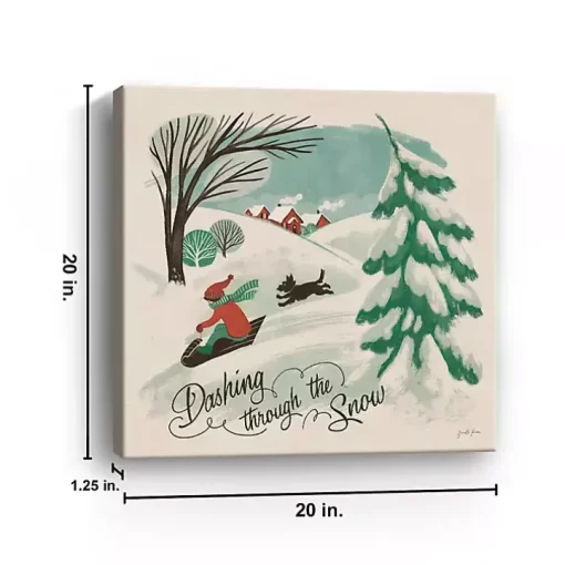 Dashing Through the Snow Canvas Art Print