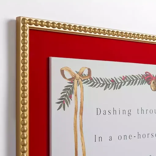 Dashing Through the Snow Velvet Framed Art Print