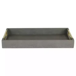 Faux Leather Gray Tray