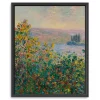 Flower Beds at Vetheuil Framed Canvas Art Print