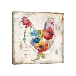 Flowered Hen Canvas Art Print