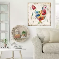 Flowered Hen Canvas Art Print