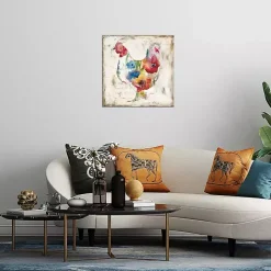 Flowered Hen Canvas Art Print