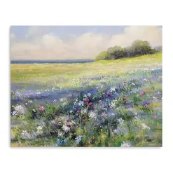 Flowers by the Sea Canvas Art Print