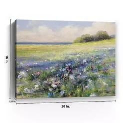 Flowers by the Sea Canvas Art Print