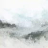 Fog in the Hills Framed Canvas Art Print