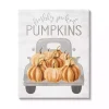 Freshly Picked Pumpkins Canvas Wall Plaque