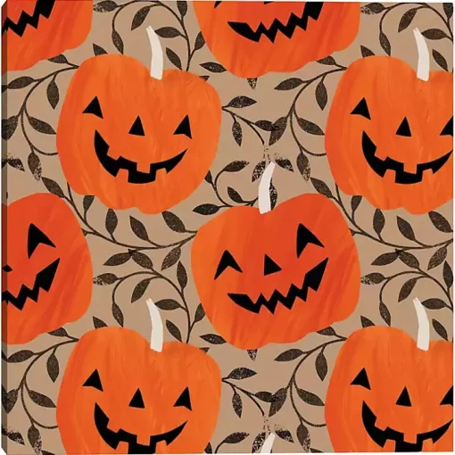 Friendly Jack O Lanterns Canvas Art Print