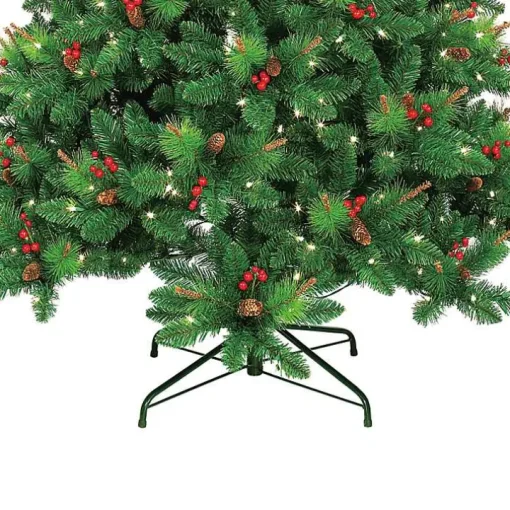 7 ft. Pre-Lit Berrywood Pine Christmas Tree