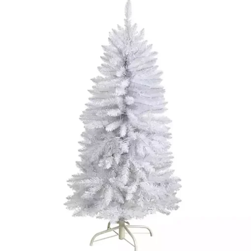 4 ft. Pre-lit Slim White Christmas Tree