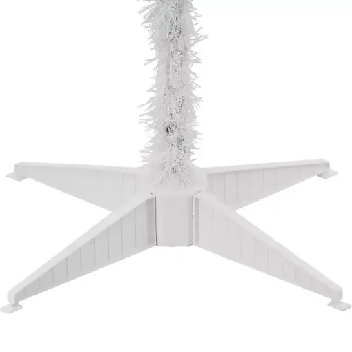 4 ft. Pre-Lit White Tinsel Christmas Tree