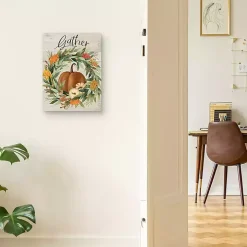Gather Fall Wreath Canvas Art Print