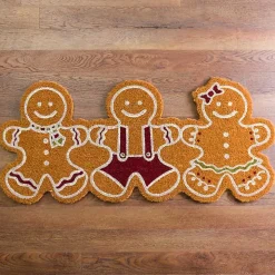 Gingerbread Trio Shaped Doormat