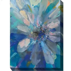 Glittery Flower Outdoor Canvas Art Print