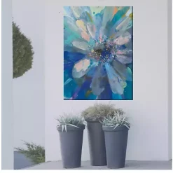 Glittery Flower Outdoor Canvas Art Print