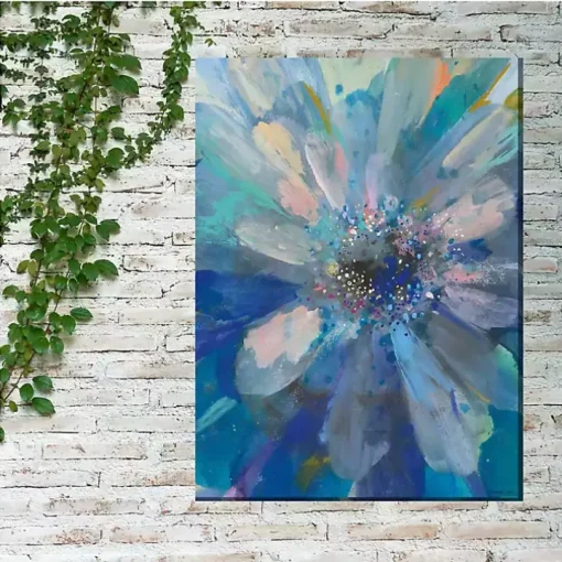Glittery Flower Outdoor Canvas Art Print