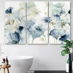Glorious Ginko Canvas Art Prints, Set of 3