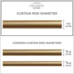 Gold Aged Mercury Sphere Curtain Rod, 72 in.