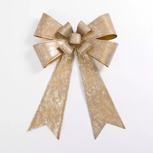Gold Metal Bow Wall Plaque