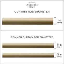 Gold Open Sphere Curtain Rod, 120 in.