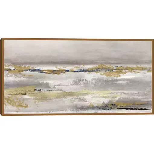 Golden Fog Framed Canvas Art Print